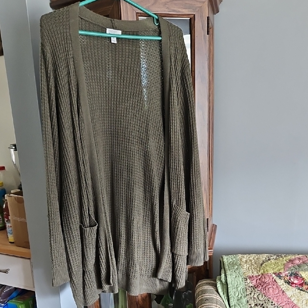 Market & Spruce Khaki Women's Cardigan